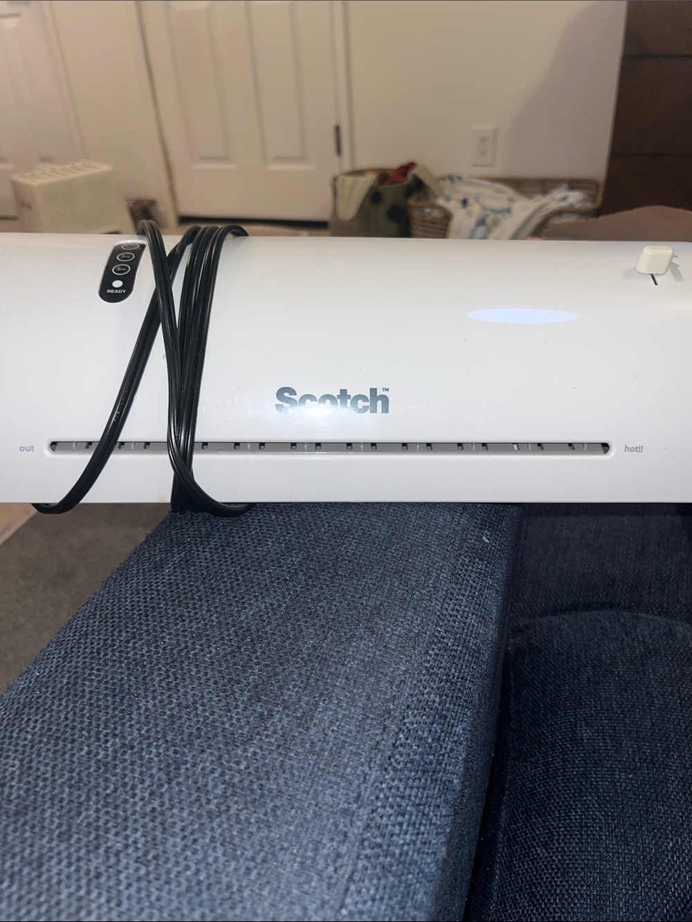 Scotch White Laminator with Cord Management - Compact Office Heat Sealer